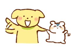 Hamster and dog sticker #1135265