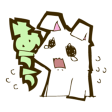 White rabbits. sticker #1135491