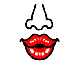 The part of a face sticker #1137031