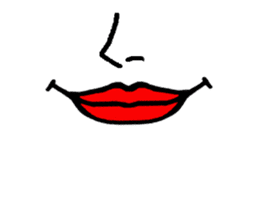 The part of a face sticker #1137050