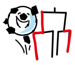 The Paw pad shot of the pet dog goal sticker #1137403