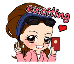 StampGirl "traveling" English edition sticker #1137430