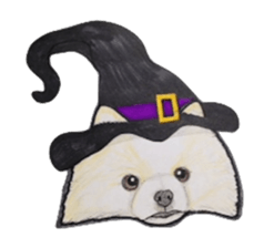 Halloween Pomeranian Sticker sticker #1137592