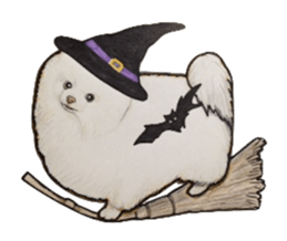Halloween Pomeranian Sticker sticker #1137595