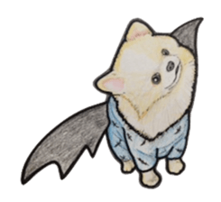 Halloween Pomeranian Sticker sticker #1137611