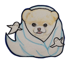 Halloween Pomeranian Sticker sticker #1137618