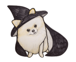Halloween Pomeranian Sticker sticker #1137620