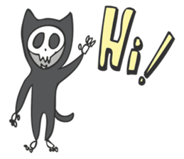 Cat suits skeleton "Honeko" sticker #1137866