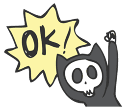 Cat suits skeleton "Honeko" sticker #1137869