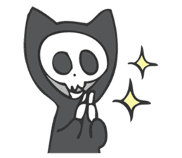Cat suits skeleton "Honeko" sticker #1137876