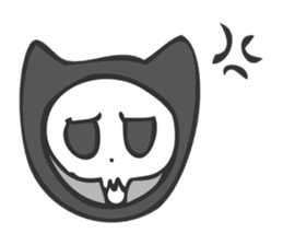 Cat suits skeleton "Honeko" sticker #1137880