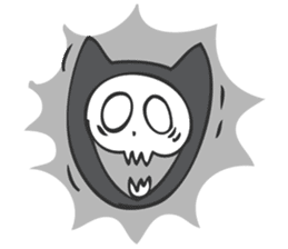 Cat suits skeleton "Honeko" sticker #1137883