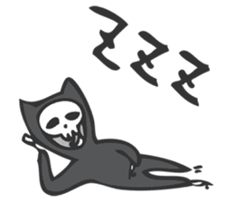 Cat suits skeleton "Honeko" sticker #1137887