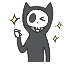 Cat suits skeleton "Honeko" sticker #1137889