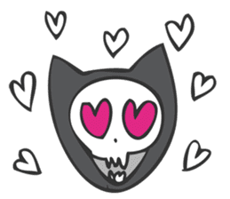 Cat suits skeleton "Honeko" sticker #1137893