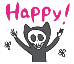 Cat suits skeleton "Honeko" sticker #1137894