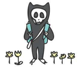 Cat suits skeleton "Honeko" sticker #1137898