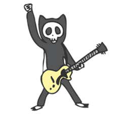 Cat suits skeleton "Honeko" sticker #1137899