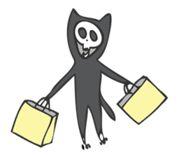 Cat suits skeleton "Honeko" sticker #1137900