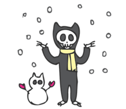 Cat suits skeleton "Honeko" sticker #1137905