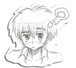 Rough-Sketched Shonentachi sticker #1139348
