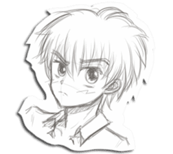 Rough-Sketched Shonentachi sticker #1139352