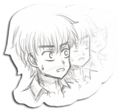 Rough-Sketched Shonentachi sticker #1139353
