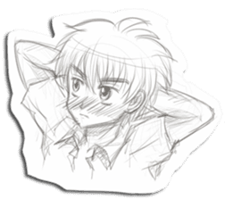 Rough-Sketched Shonentachi sticker #1139354