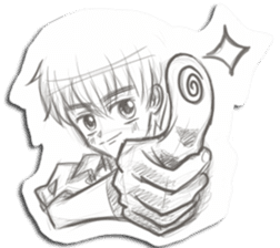 Rough-Sketched Shonentachi sticker #1139356