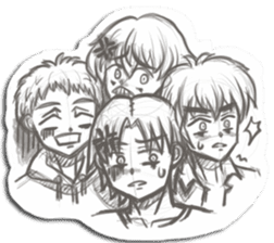 Rough-Sketched Shonentachi sticker #1139375