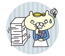 cat  businessman sticker #1140633