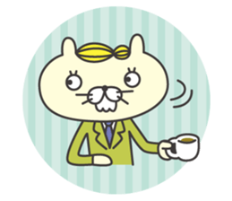 cat  businessman sticker #1140647
