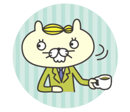cat  businessman sticker #1140647