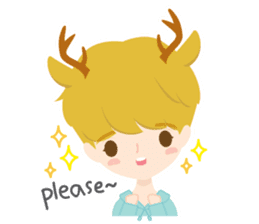 Deer Boy & friends sticker #1140829