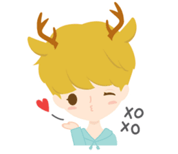 Deer Boy & friends sticker #1140836
