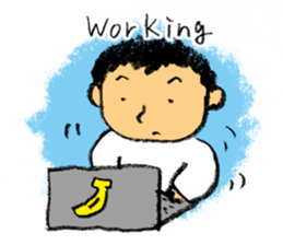 Pencil boy 3 (English) sticker #1141311