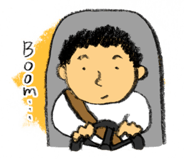 Pencil boy 3 (English) sticker #1141318