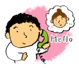 Pencil boy 3 (English) sticker #1141321