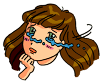 YUMI chan with tears sticker #1141472