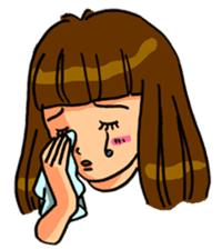 YUMI chan with tears sticker #1141473