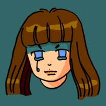 YUMI chan with tears sticker #1141491