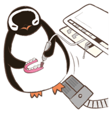 tooth,bug&penguin sticker #1141800