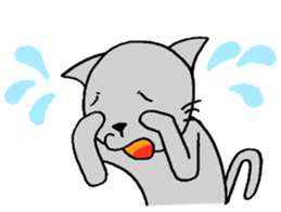 Housesitting cat Coro's girl's mind sticker #1143036