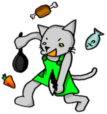 Housesitting cat Coro's girl's mind sticker #1143065