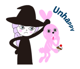 Sticker of cute witch & happy companion2 sticker #1144379