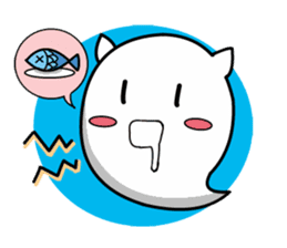 ghost cat [nyanbake] sticker #1144870