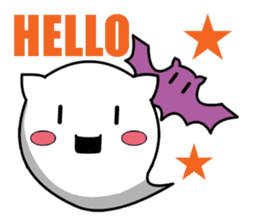 ghost cat [nyanbake] sticker #1144879