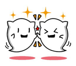 ghost cat [nyanbake] sticker #1144881