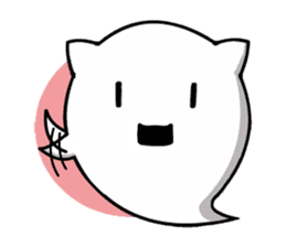 ghost cat [nyanbake] sticker #1144896