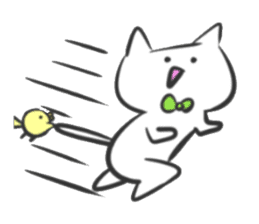 Chick and cat sticker #1145014